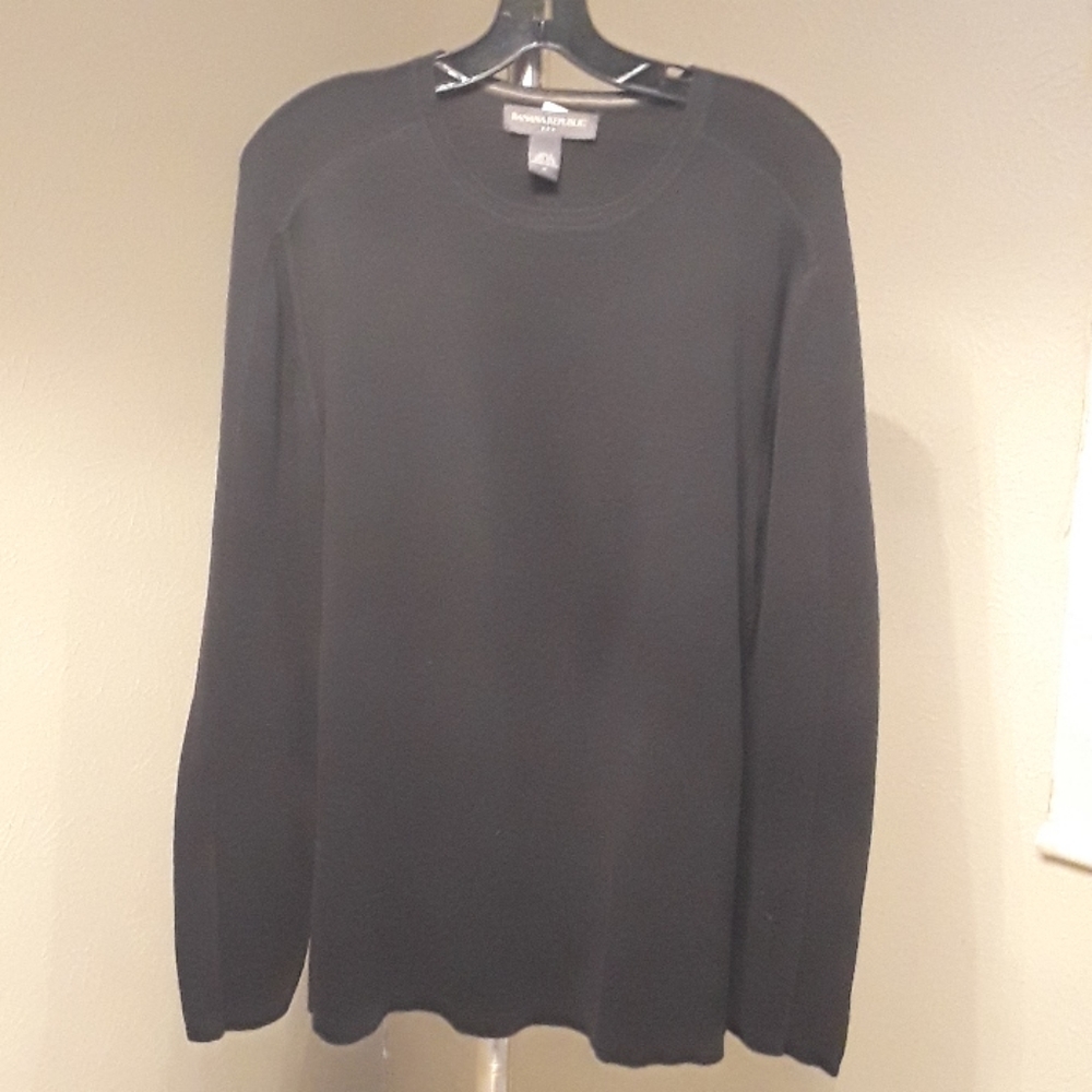 Mens XL BANANA REPUBLIC Long-Sleeve Ribbed-Knit Sh